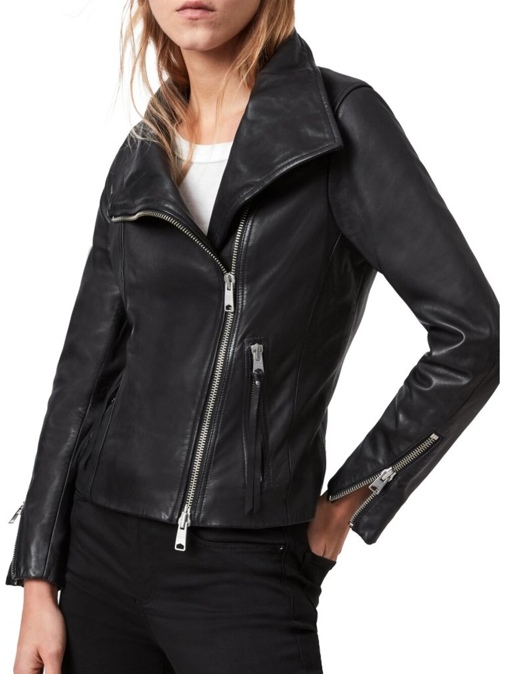 AllSaints Ellis Leather Biker Jacket